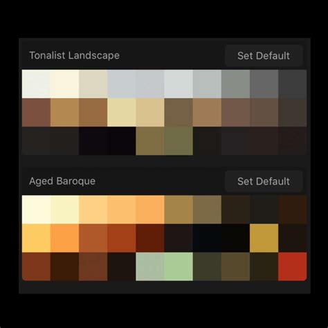 tonalist color palettes